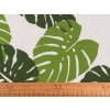 Baumwollstoff/Leinenimitat Meterware gröber Monstera (Varianta 2 Grün Monstera, Balení 1 m)