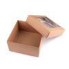 Geschenkbox aus Papier mit Fenster (Varianta naturbraun, Balení 4 Stück)