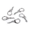 Metallkarabiner mit Kette 18 x 48 mm (Varianta Nickel, Balení 5 Stück)