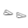 Triangle-Ringe mit Steg aus Metall Breite 25 mm (Varianta 1 Nickel, Balení 2 Stück)