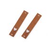 Lederetikett Herz 12 x 70 mm (Varianta 3 Cognac-braun, Balení 1 Stück)