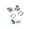 Ösen mit Scheibe Innen-Ø 5 mm/Außen-Ø 9,5 mm (Varianta Nickel, Balení 100 Paar)