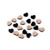 Mini-Holzherz zum Aufkleben Ø 10 mm (Varianta 1 weiß natur-, Balení 20 Stück)