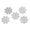 Weihnachts-Schneeflocke aus Filz mit Glitzer, Ø 75 mm (Varianta 1 Silber, Balení 5 Stück)