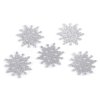 Weihnachts-Schneeflocke aus Filz mit Glitzer, Ø 75 mm (Varianta 1 Silber, Balení 5 Stück)