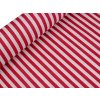 Baumwollstoff/Leinenimitat Meterware gröber, Streifen (Varianta 1 rot, Balení 1 m)