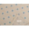 Baumwollstoff/Leinenimitat Meterware gröber, Blumen (Varianta 1 naturfarbe blau, Balení 1 m)