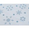 Tüll Weihnachtsschneeflocken mit Glitzer (Varianta hellblau, Balení 1 m)
