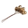 Metallische künstliche Eicheln am Draht (Varianta gold, Balení 1 Bündel)