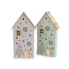 Leuchtendes Weihnachts-Häuschen aus Filz (Varianta 1 grau, Balení 1 Stück)