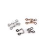Dekorativer Verschluss mit Steinchen (Varianta 1 Nickel, Balení 1 Paar)