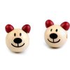 Holzkopf Holzperle Teddybär Ø24 mm (Varianta Mix Nr. 2, Balení 10 Stück)