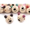 Holzkopf Holzperle Teddybär Ø24 mm (Varianta Mix Nr. 2, Balení 10 Stück)
