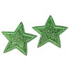 Aufbügler Stern mit Glitzer (Varianta 1 silber, Balení 2 Stück)