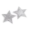 Aufbügler Stern mit Glitzer (Varianta 1 silber, Balení 2 Stück)