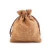 Geschenksäckchen 10x12 cm Jute-Imitat (Varianta 2 dunkelbraun, Balení 10 Stück)