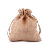 Geschenksäckchen 10x12 cm Jute-Imitat (Varianta 2 dunkelbraun, Balení 10 Stück)