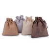 Geschenksäckchen 10x12 cm Jute-Imitat (Varianta 2 dunkelbraun, Balení 10 Stück)