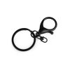 Schlüsselring mit Karabiner (Varianta 2 schwarz lackiert, Balení 1 Stück)