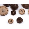 Knopf Kokosnuss doppelseitig, Größe 24", 28", 36", 40", 48" (Varianta 1 (24") Naturfarbe, Balení 5 Stück)