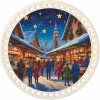 Runder Deckel für Häkelkörbe – Weihnachtsmarkt