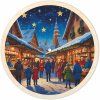 Runder Deckel mit Loch für Möbelknopf – Weihnachtsmarkt