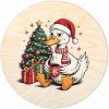 Runder Deckel mit Loch für Möbelknopf – Weihnachtserpel