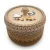 Korb 13 cm mit Ring und Deckel – Mädchen mit Gans