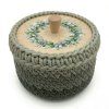 Korb 13 cm mit Ring und Deckel – Eukalyptuskranz