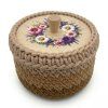 Korb 18 cm mit Ring und Deckel – Bunter Kranz