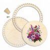 Korb-Set 18 cm mit Ring und Deckel – Lila Blüten