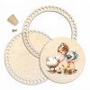 Korb-Set 21 cm mit Ring und Deckel – Mädchen mit Gans