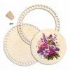 Korb-Set 21 cm mit Ring und Deckel – Lila Blüten
