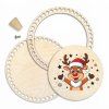 Korb-Set 21 cm mit Ring und Deckel – Weihnachtsrentier