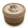 Korb 21 cm mit Ring und Deckel – Kätzchen in der Tasse