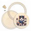 Korb-Set 23 cm mit Ring und Deckel – Polizeikatze
