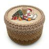Häkelkorb 23 cm mit Ring und Deckel – Weihnachtserpel