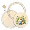 Korb-Set 25 cm mit Ring und Deckel – Ente mit Eiern