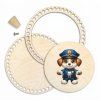 Korb-Set 25 cm mit Ring und Deckel – Polizeihund