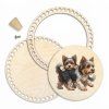 Korb-Set 25 cm mit Ring und Deckel – Zwei Biewer Terrier