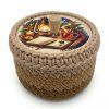 Korb 25 cm mit Ring und Deckel – Weihnachtliches Stillleben