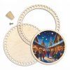 Korb-Set 25 cm mit Ring und Deckel – Weihnachtsmarkt