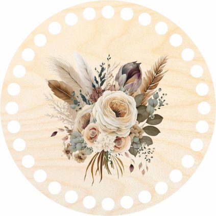kruhove dno boho kvetiny
