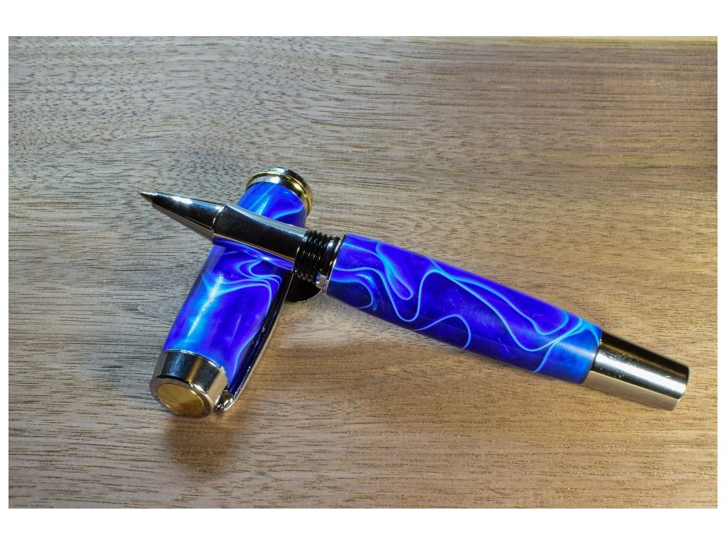 Akrylátové kuličkové pero - Modré 02