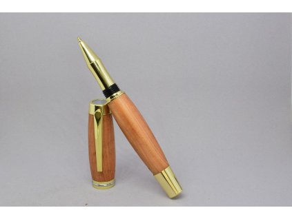 Dřevěné kuličkové pero - švestka 04