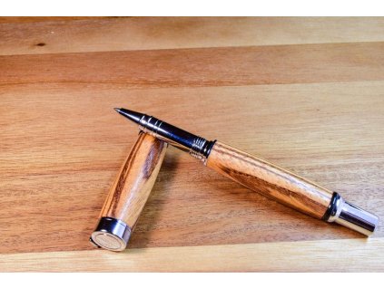 Dřevěné kuličkové pero - Zebrano 01
