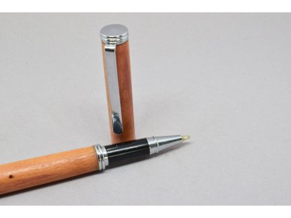 Dřevěné kuličkové pero - švestka 01
