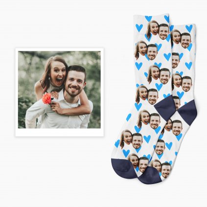 ponožky s vlastní fotkou zamilované