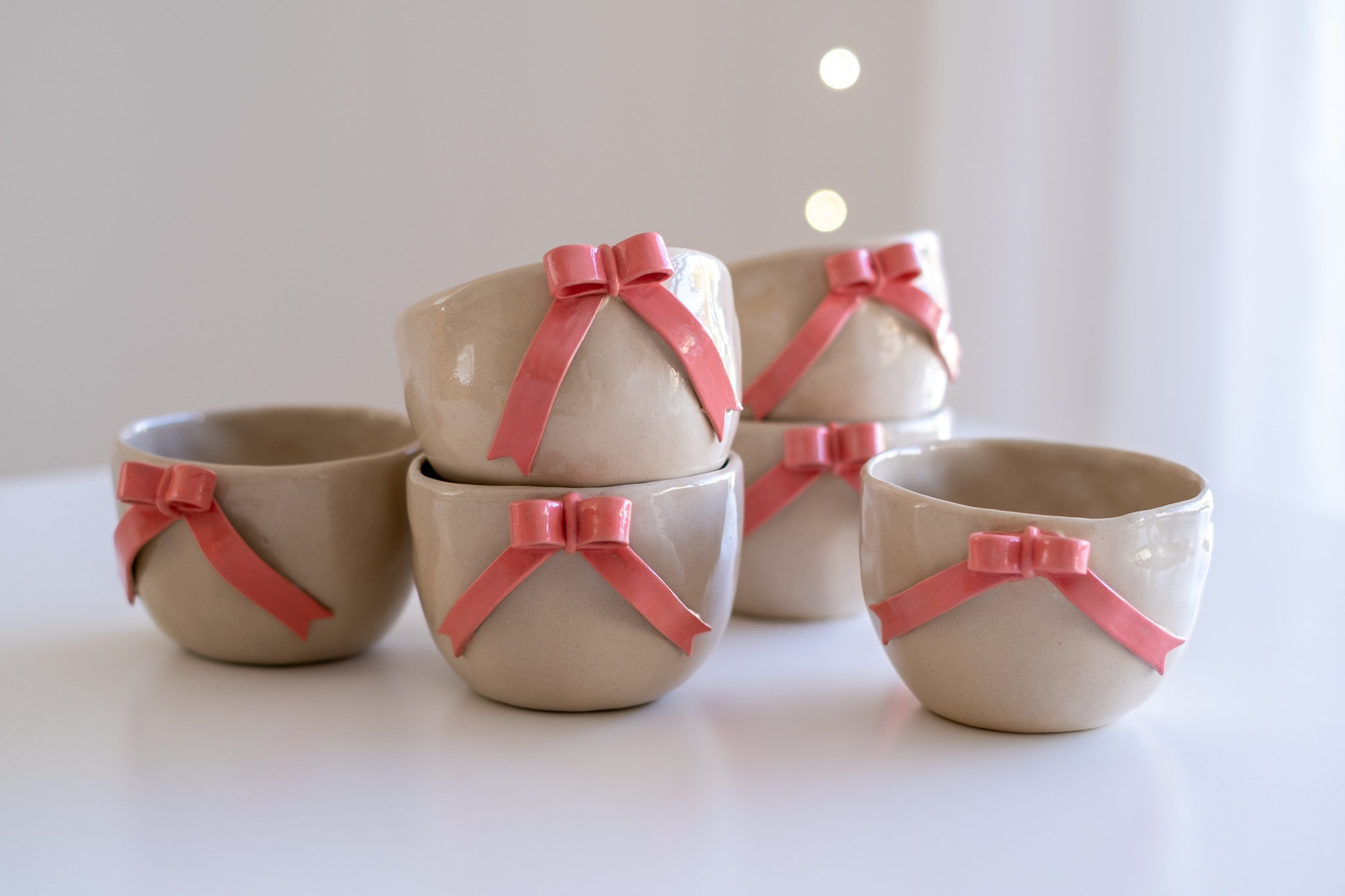 Růžová mašle kalíšek