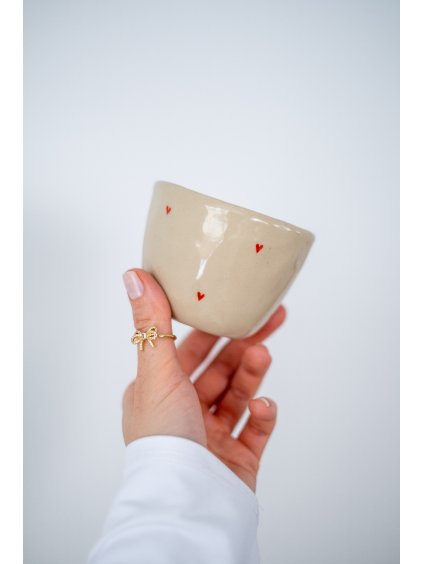 Srdíčkatý kalíšek červený, 200 ml